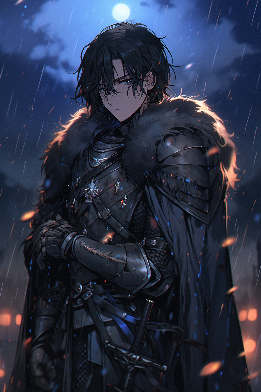 A Young King in the North at Night