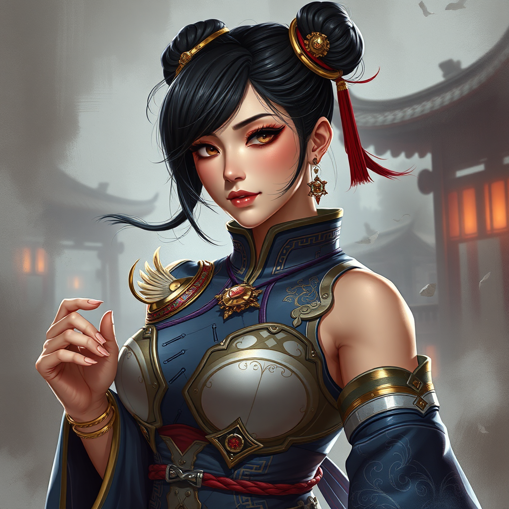 A beautiful artwork of Bing Chunli.