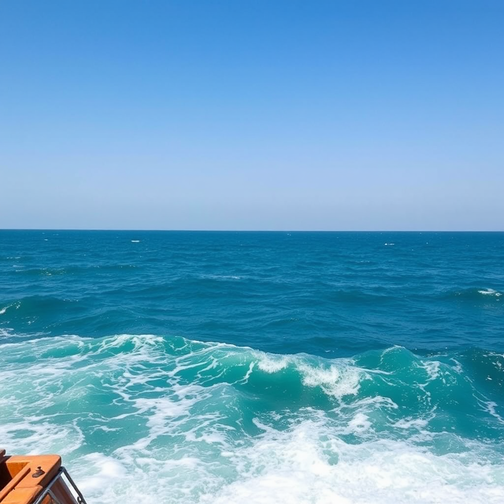 A beautiful rough sea in Oman Sea.