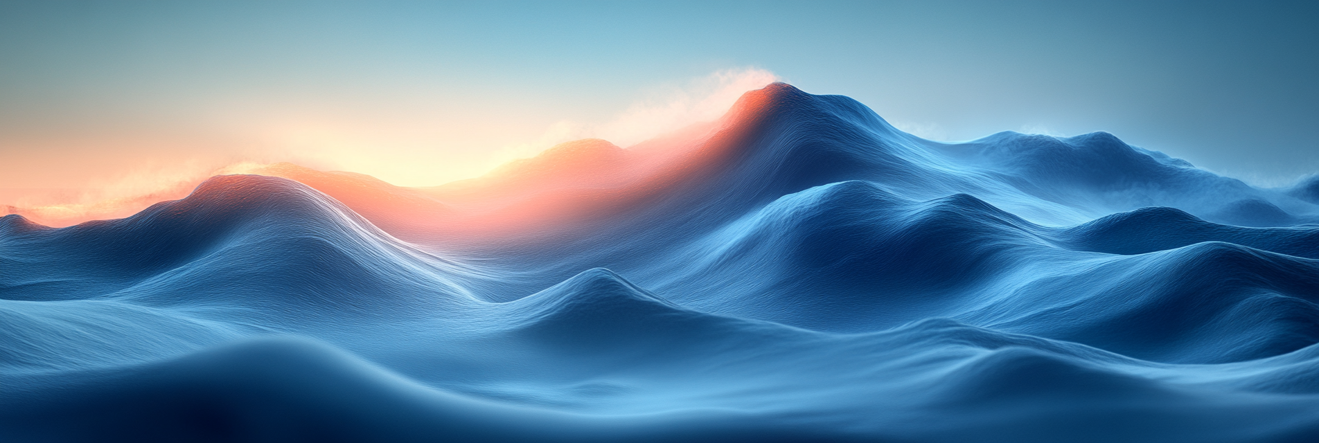 A calming ocean-inspired blue gradient background.