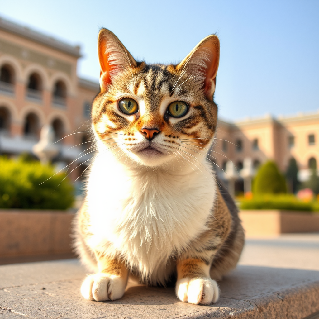 A cat in the famous Naqsh Jahan square.