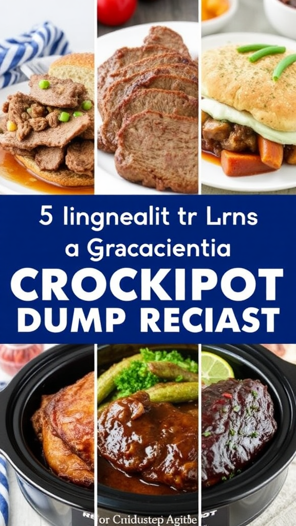 A collage of delicious crockpot roast recipes.