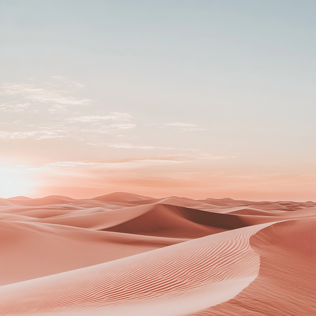 A colorful sunrise in the desert landscape