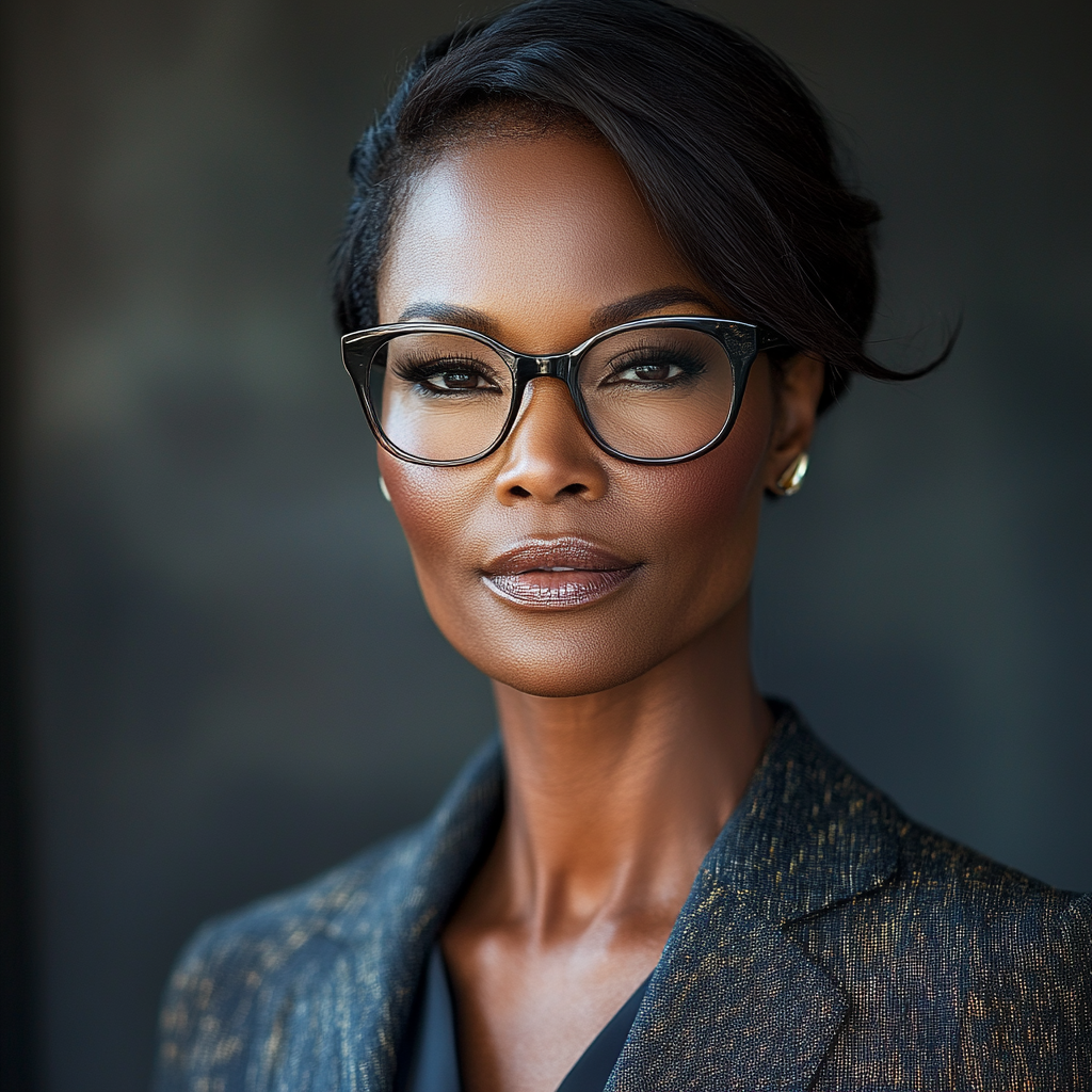 A corporate headshot of confident Black woman professional