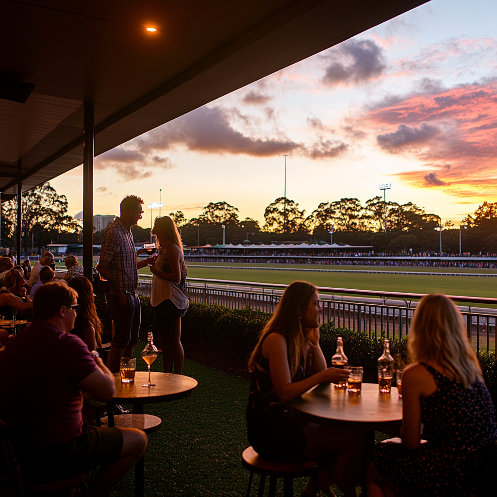 A cozy evening at outdoor bar in Brisbane.