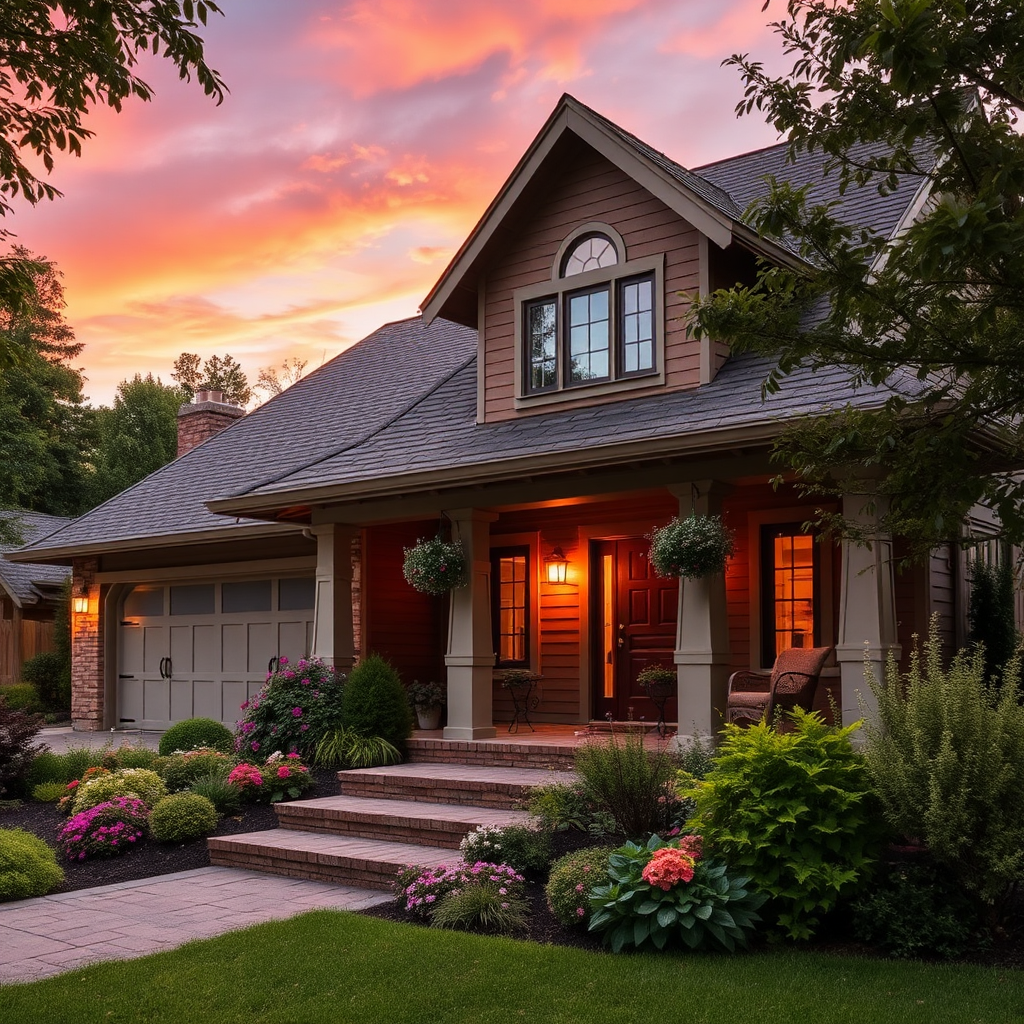 A cozy home with a warm fireplace