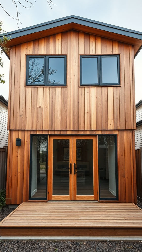 A cozy suburban Australian home with timber siding.