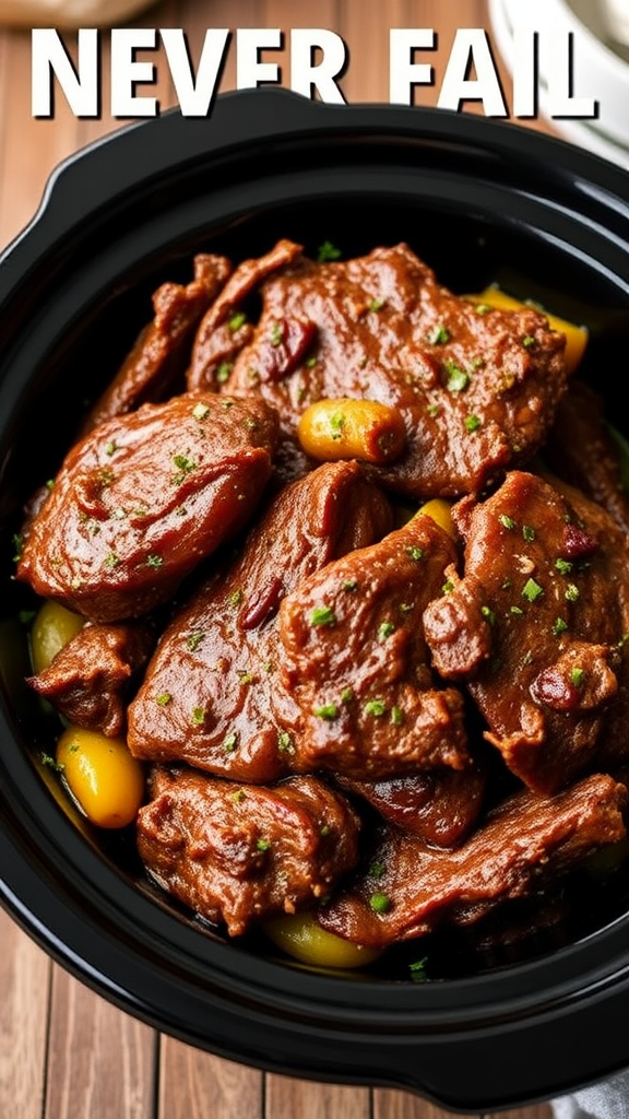 A delicious crockpot roast recipe that never fails.