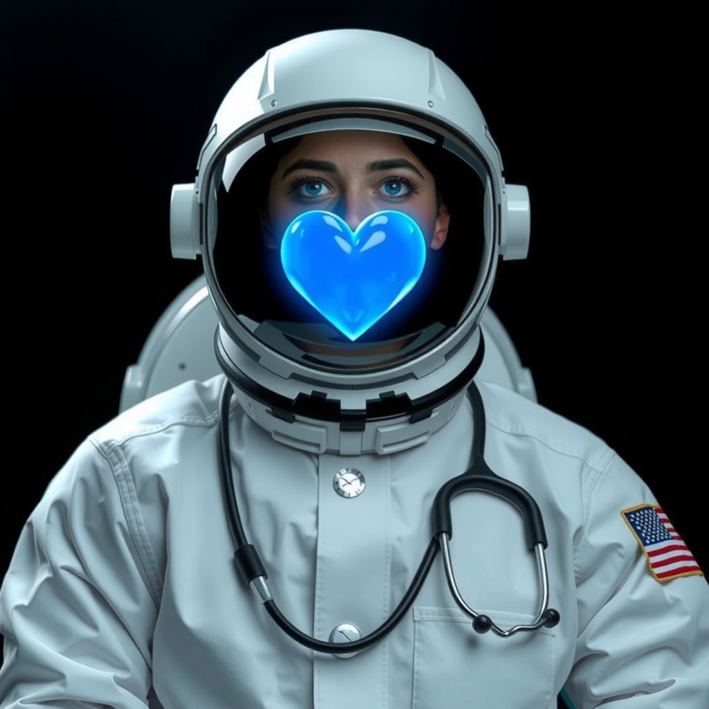 A doctor named Negar loves light blue space.