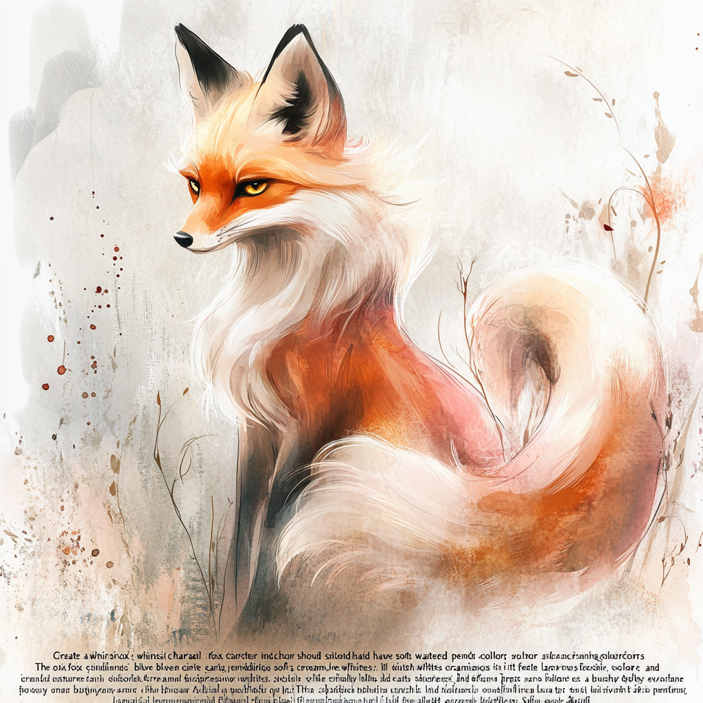 A dreamlike, ethereal fox exploring a misty forest.