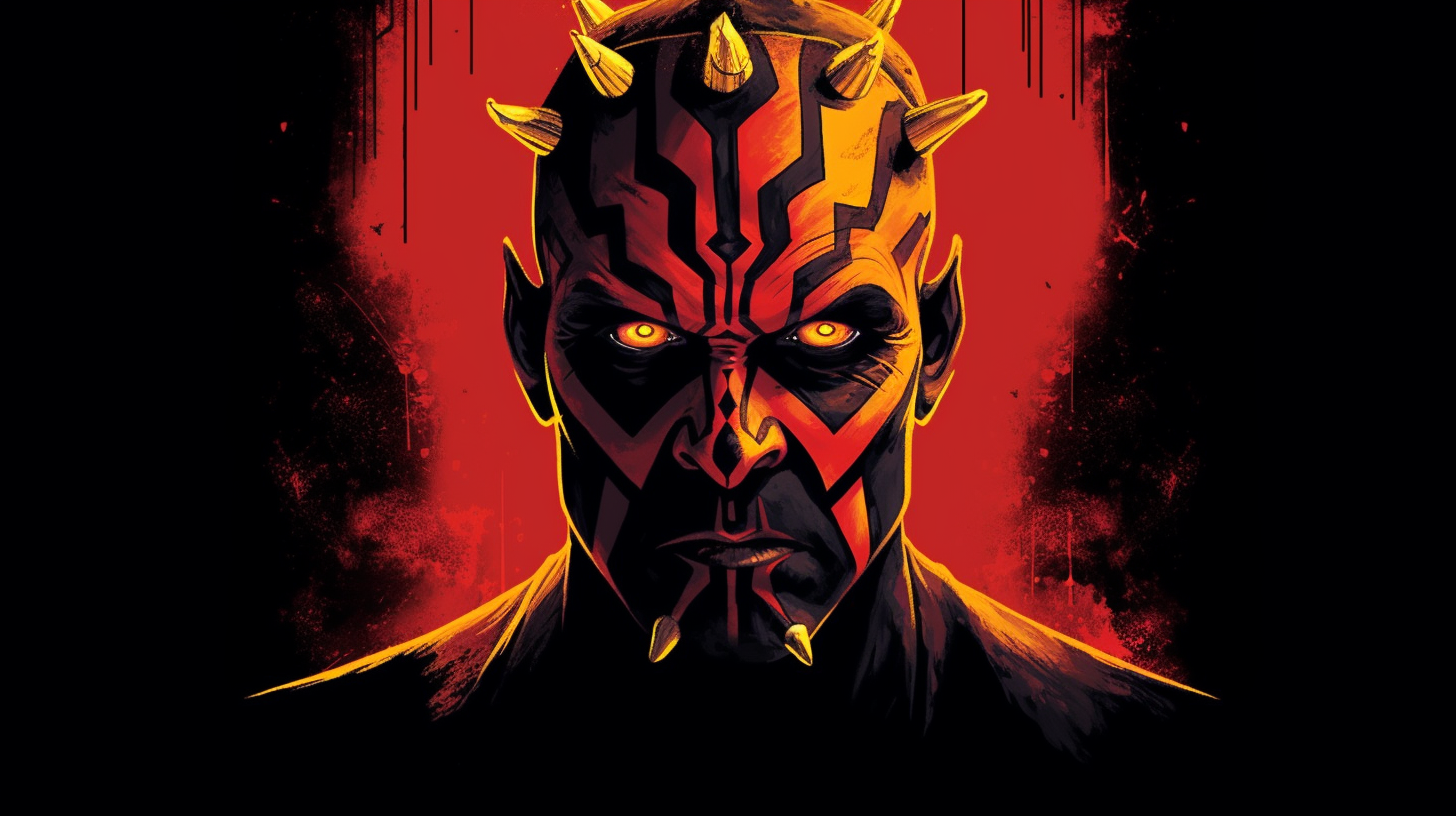 A fierce Sith Lord Darth Maul portrait