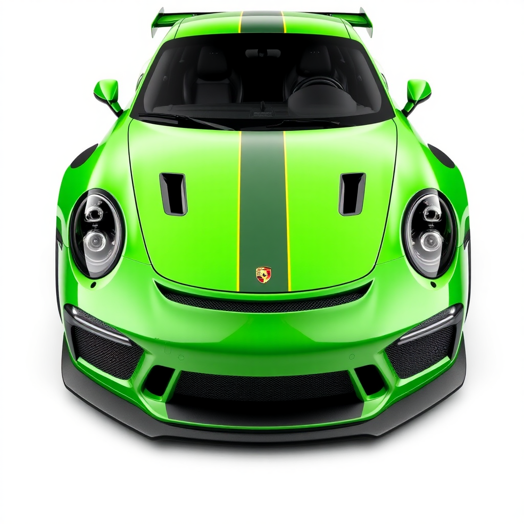 A front view of a Porsche 911 GT3 RS race edition.