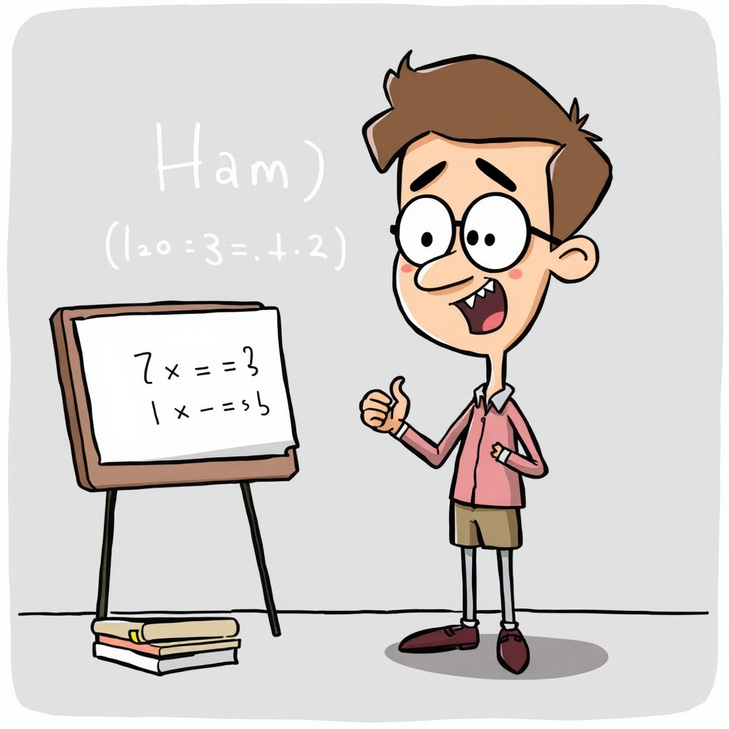 A fun cartoon teaching math concepts.