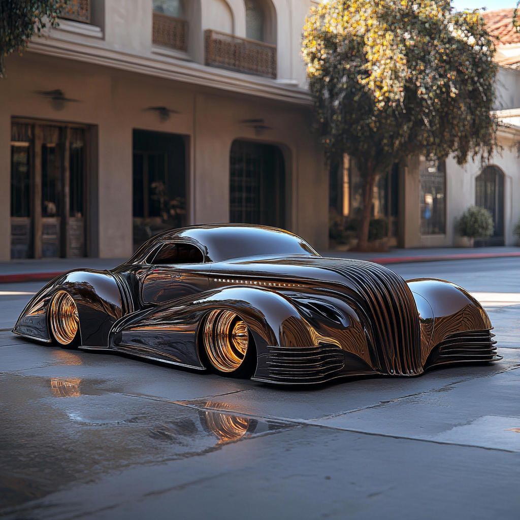 A futuristic low rider car from East LA.