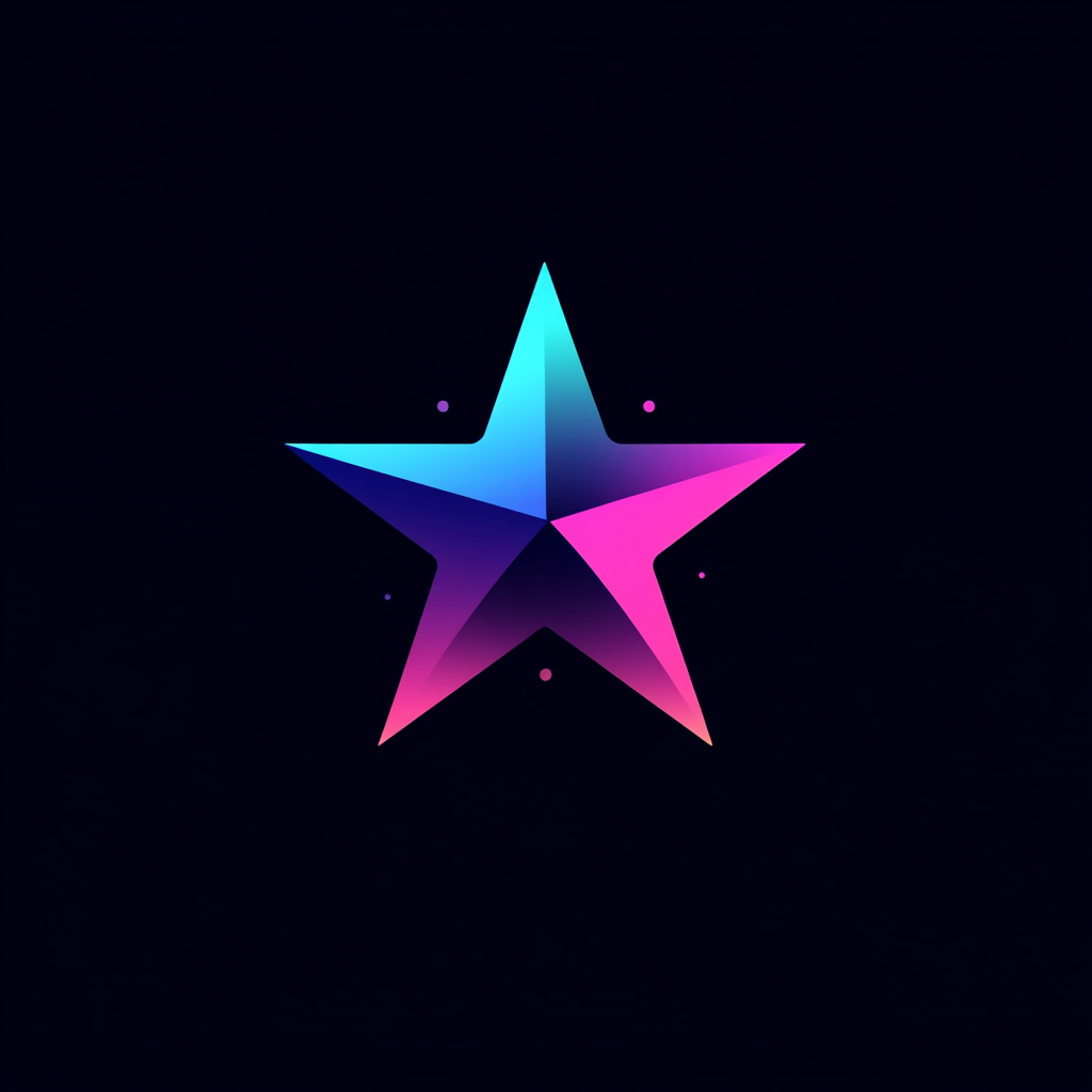 A futuristic star logo for fashion finance.