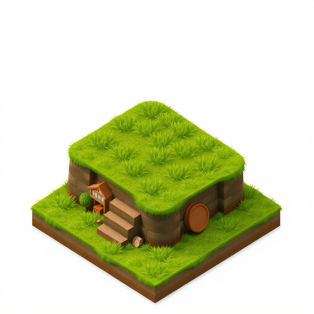 A grassy isometric tilemap asset.