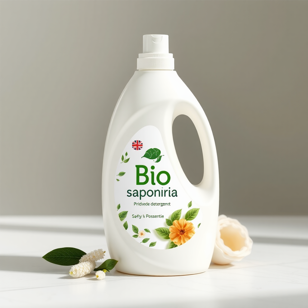 A label for Bio Saponaria detergent.