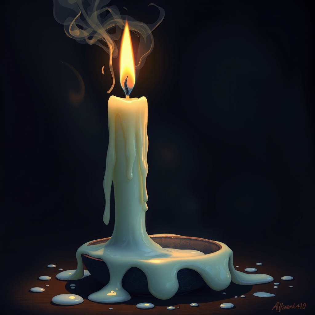 A melting candle in Israel.