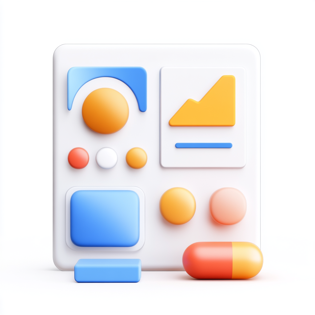 A modern 3D icon for evaluation websites.