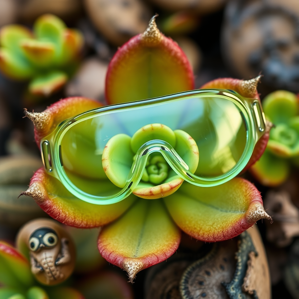 A petiole wearing unique googles.