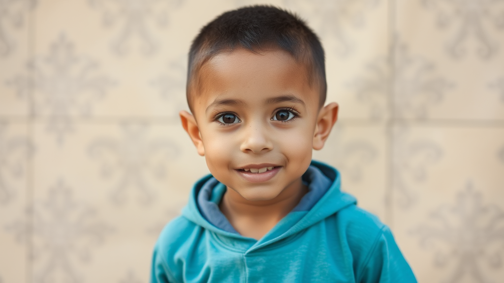 A picture of a 6-year-old boy.