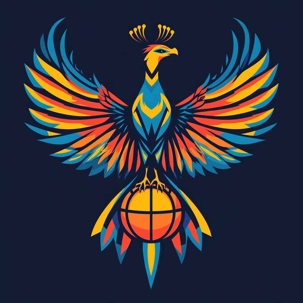 A powerful eagle-inspired basketball team logo design