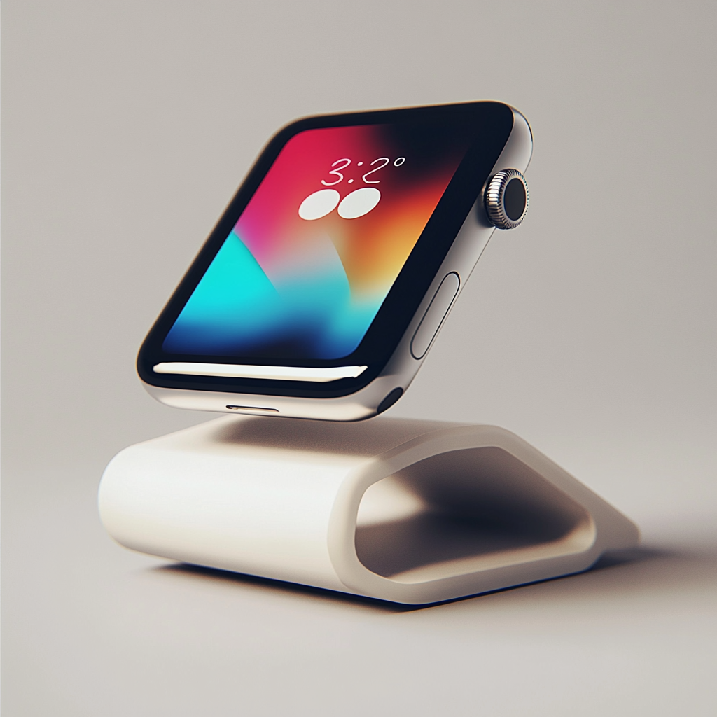 A realistic stand for showcasing Apple Watch.