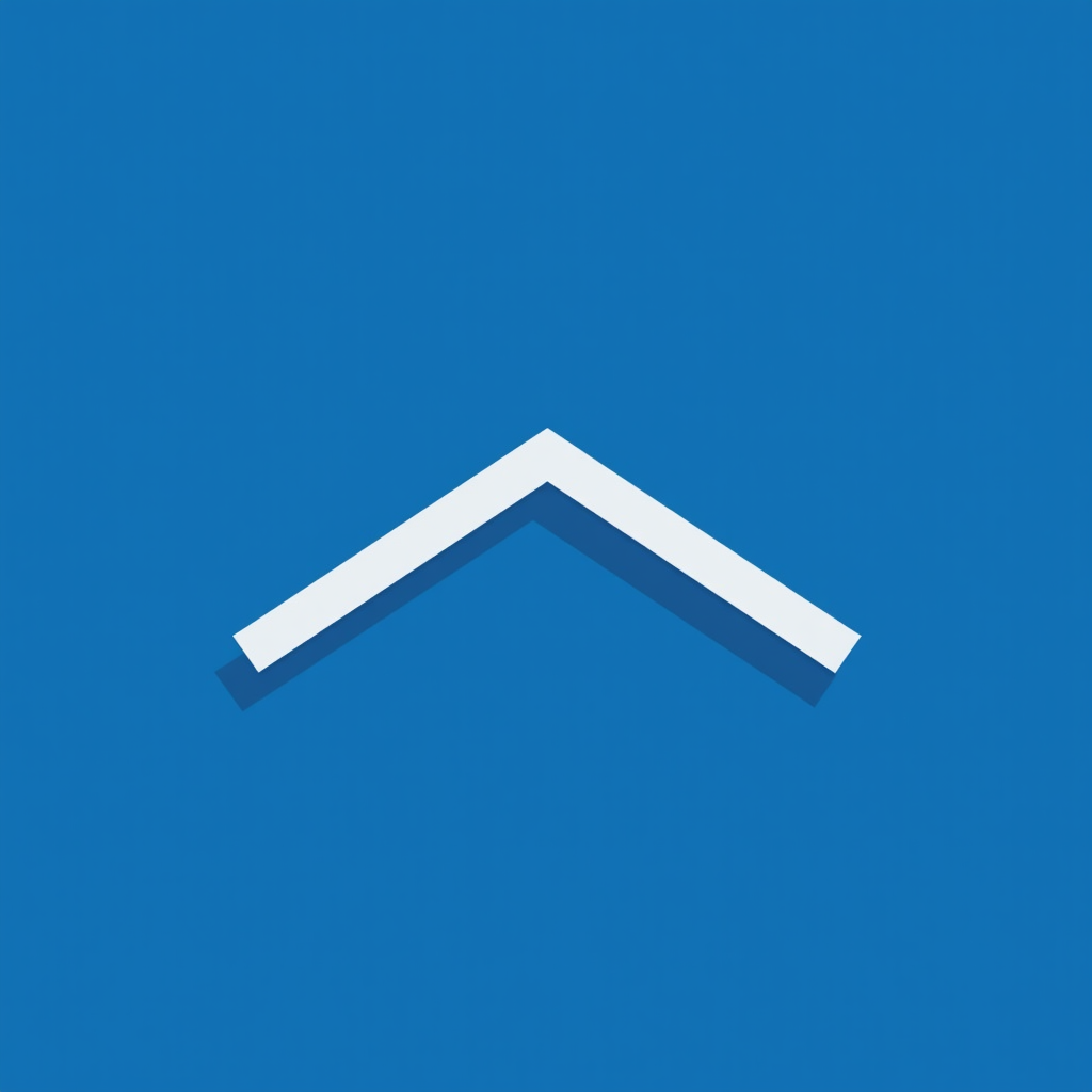 A roofing company logo on a bold blue background.