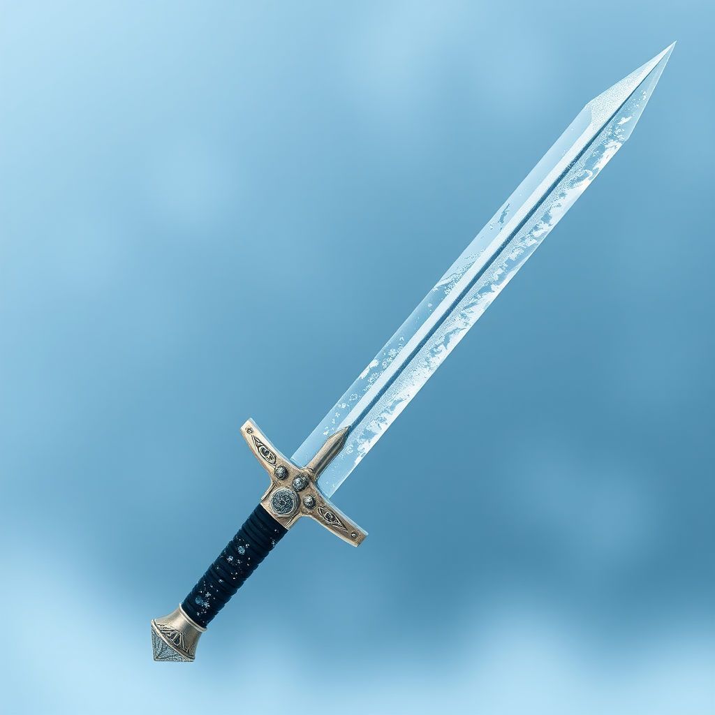 A shortsword with a blade of ice.