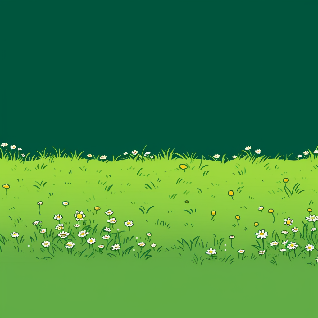 A simple, cheerful 2D game background with grass