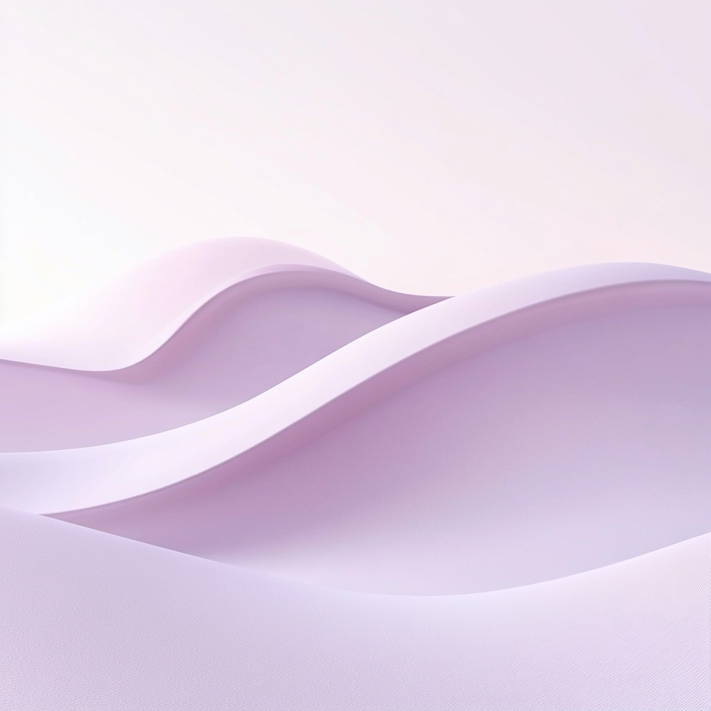 A soothing, pale pink to lavender gradient background.