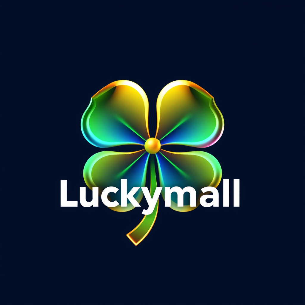 A stylish 4-leaf clover logo for Luckymall.