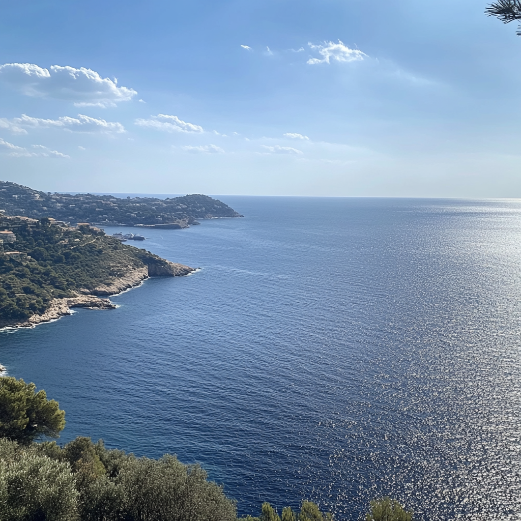 A sunny day in the Mediterranean Sea.