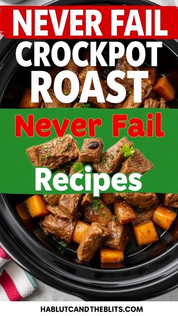 A tasty crockpot roast recipe for dinner.