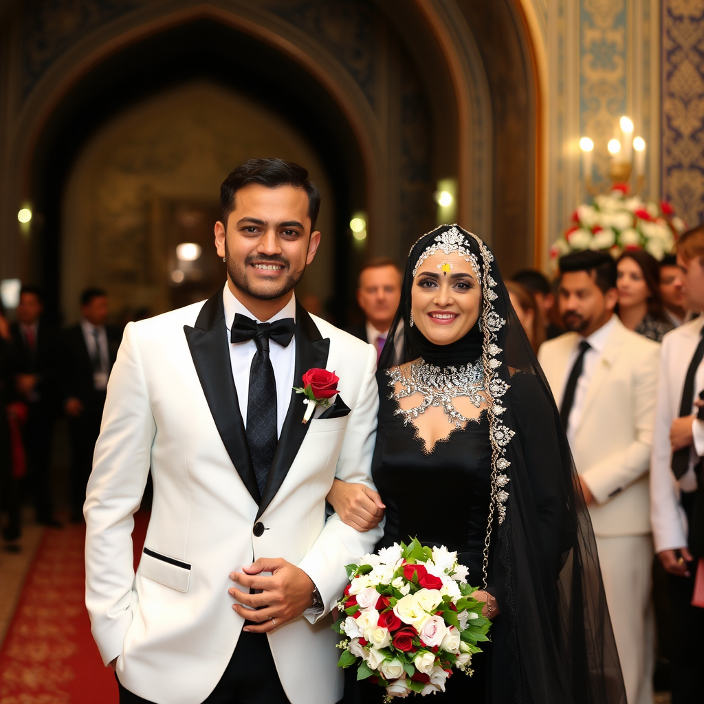 A wedding in Isfahan with black and groom.