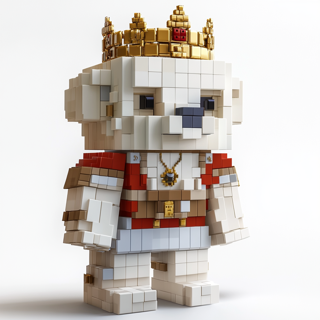 A white husky king in uniform and crown