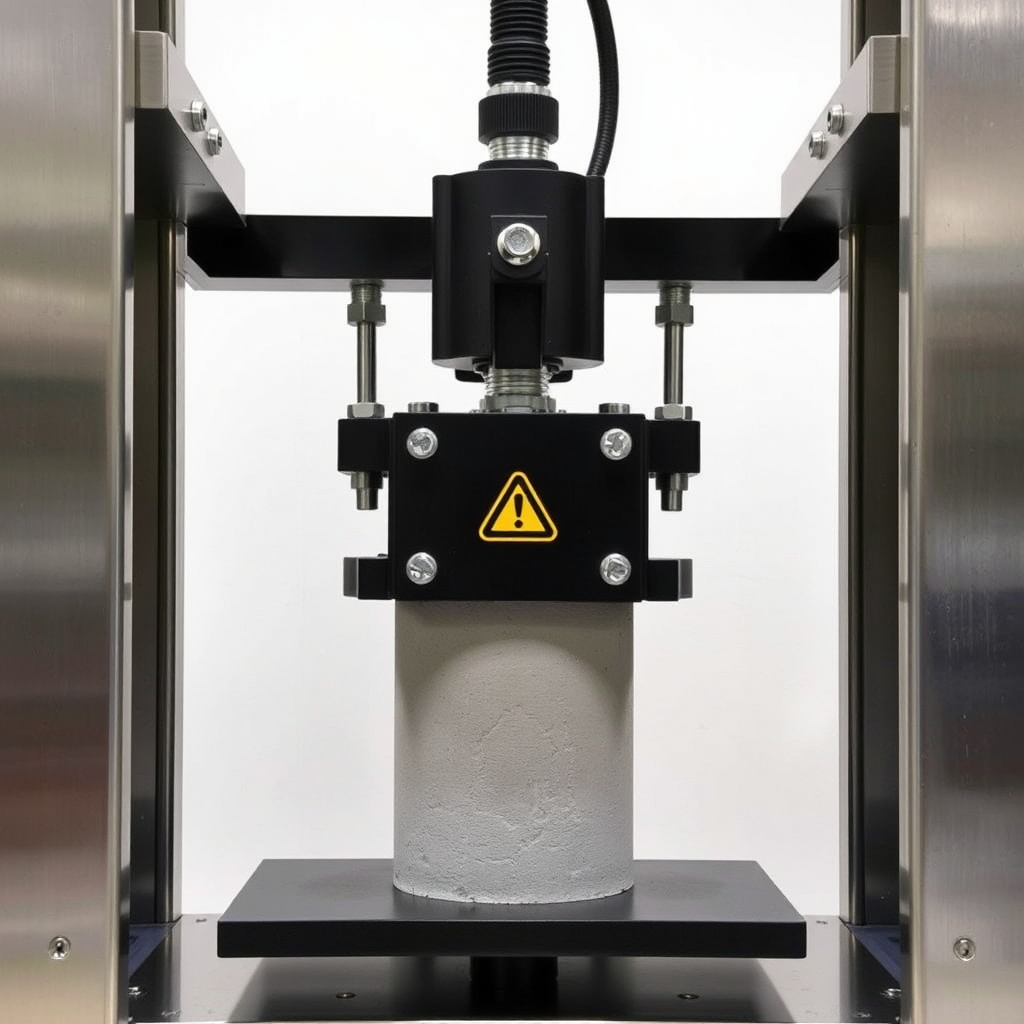 AI Image: Laboratory Shows Concrete Compression Testing Machine