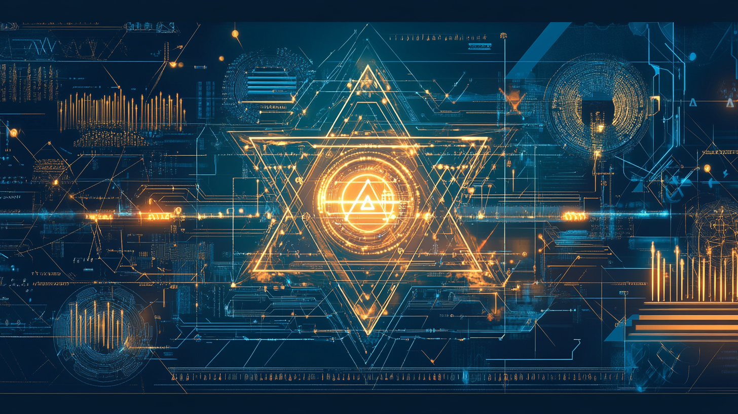 AI Star of David Poster: Jewish Tradition Meets Technology