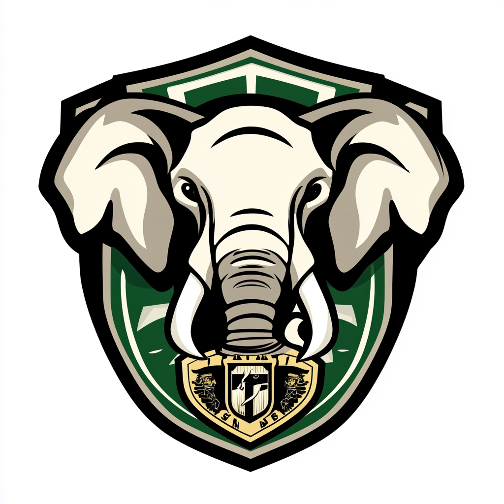 AJSA Football Team Logo with Elephant Symbol