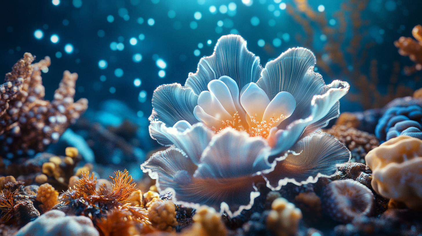 Abstract Flower in Underwater Desert