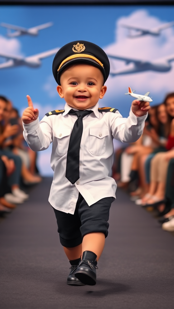 Adorable Baby Pilot Bringing Joy to the Runway