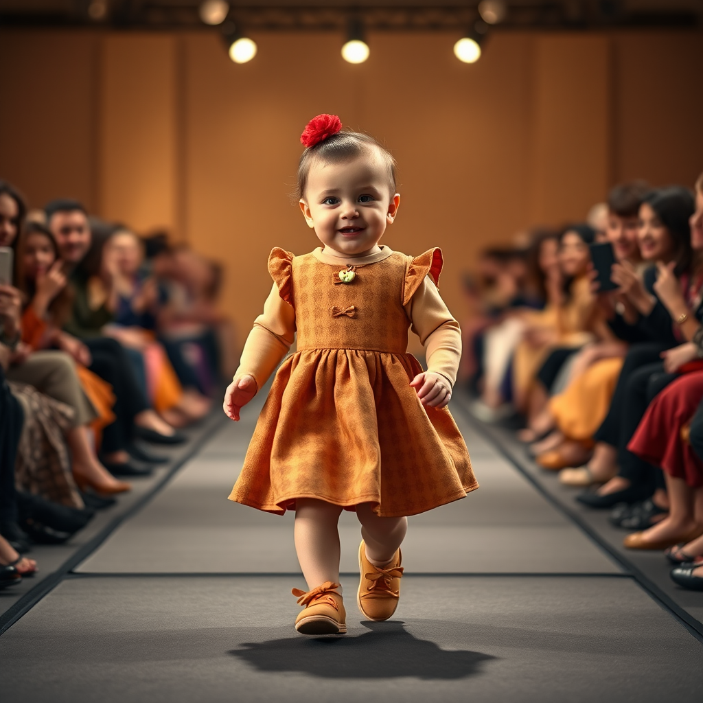 Adorable Baby Struts in Apple Pie Fashion Show