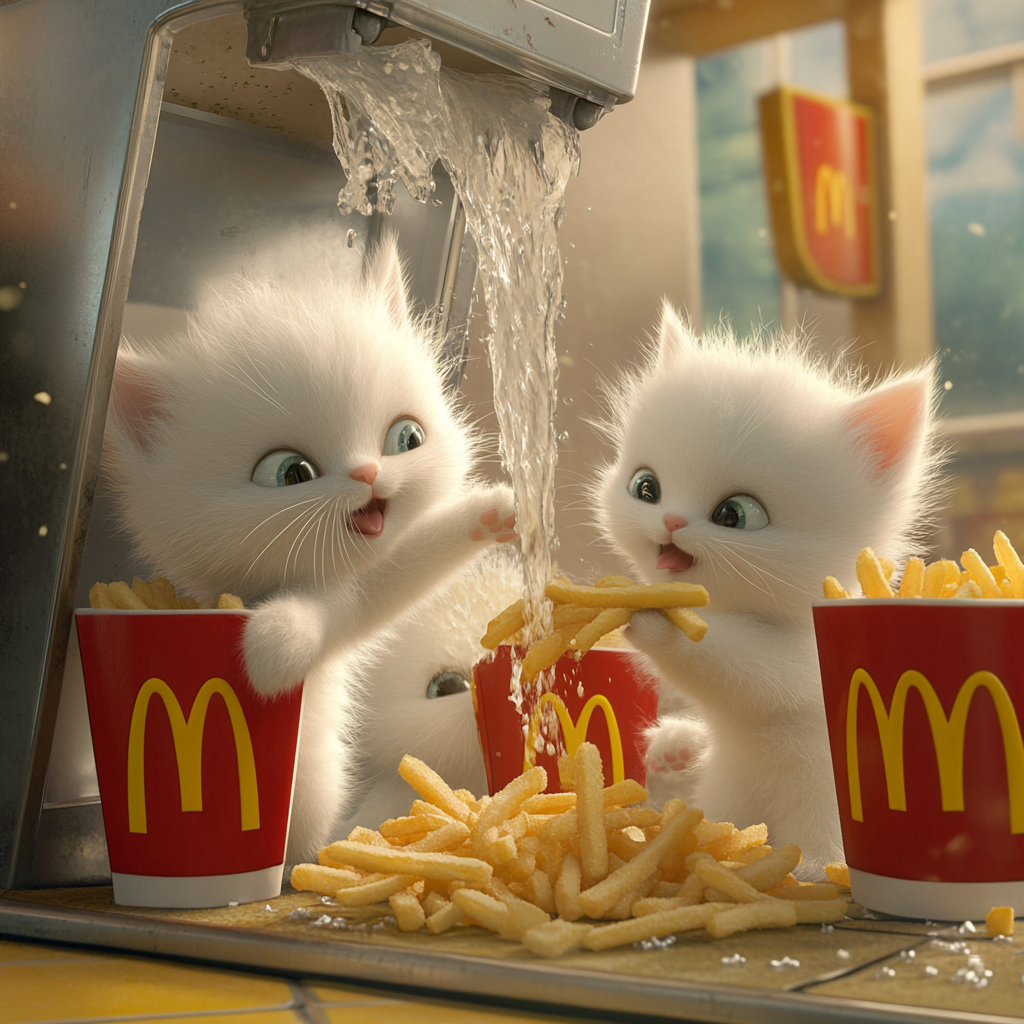 Adorable Kittens Causing Mischief at McDonald's