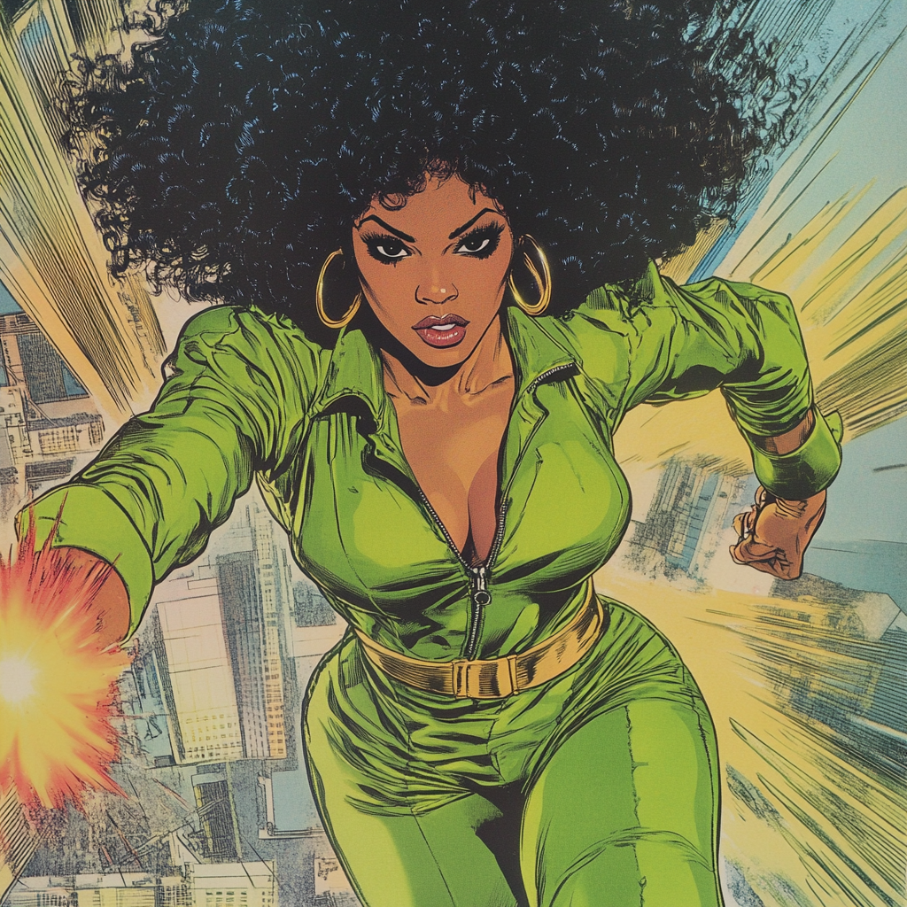 African American Superhero Saves Women in 70's Comic