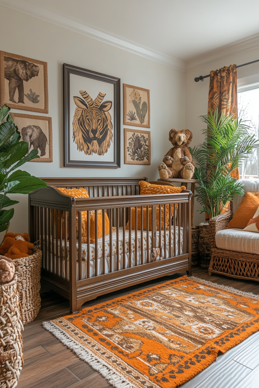 African Safari-Themed Fun Nursery with Animal Prints