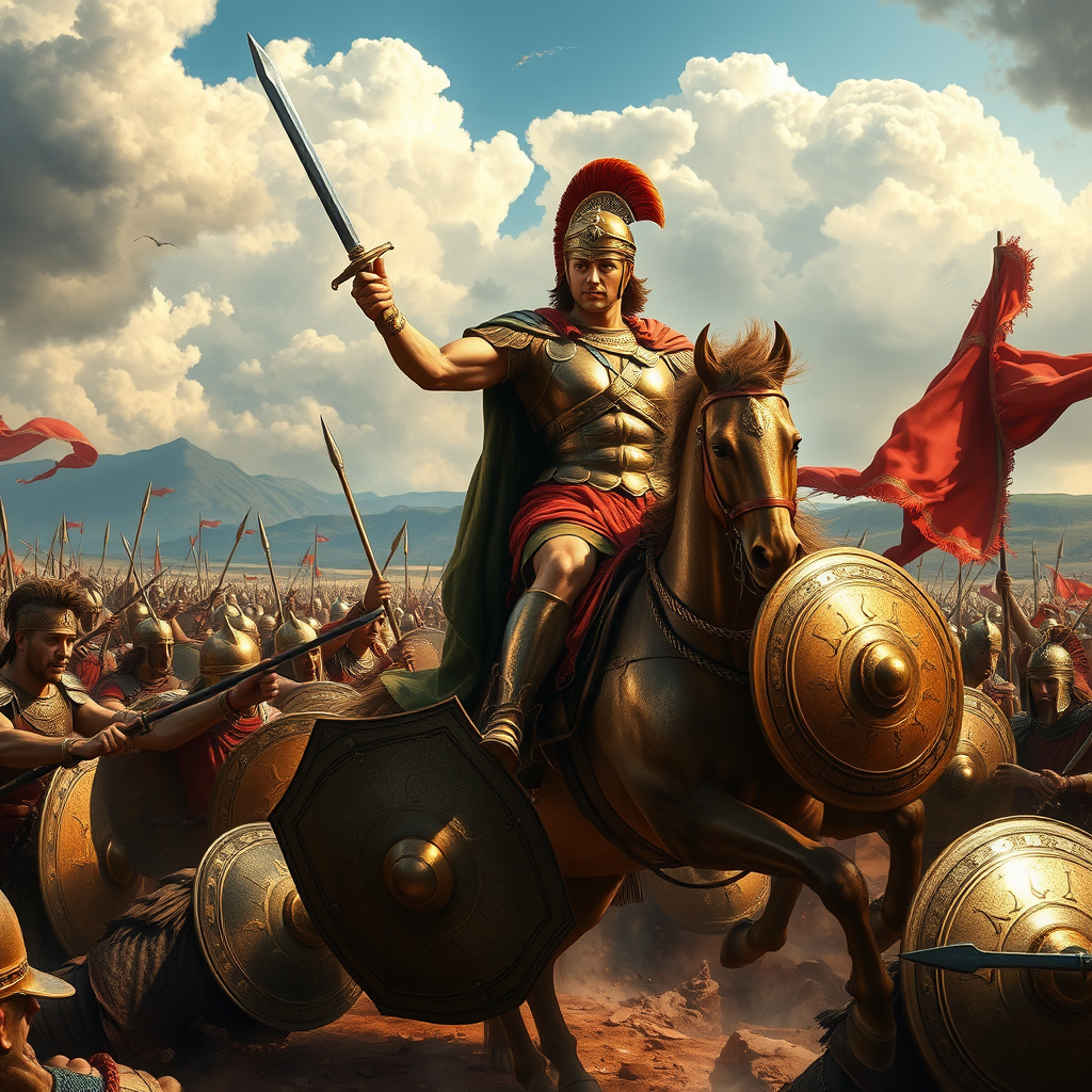 Alexander the Great Leading Epic Battlefield Charge