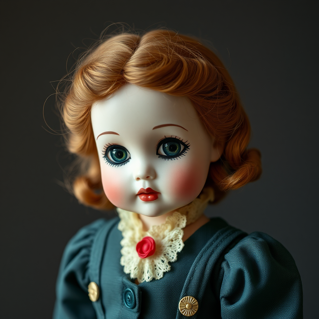 Alice Mildenberg doll sitting on table