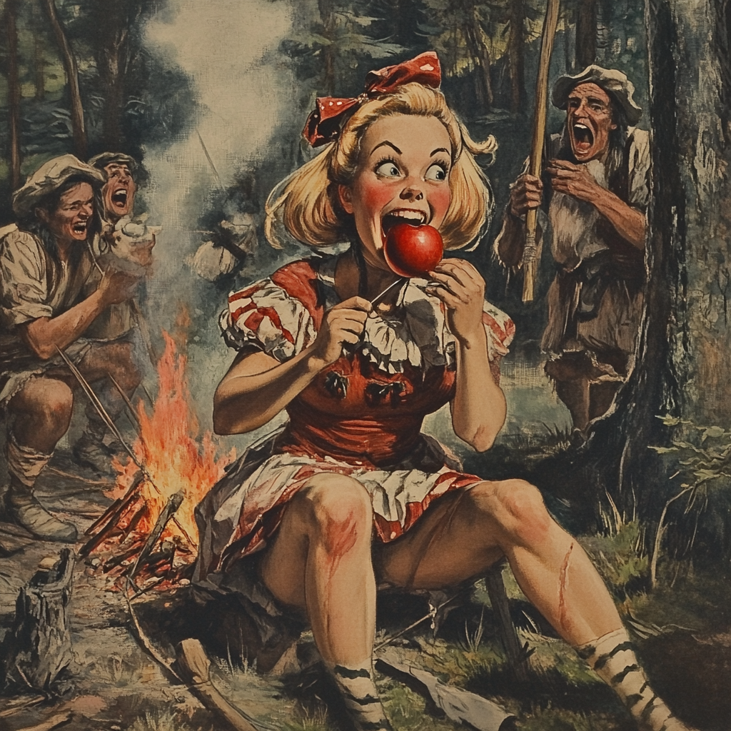 Alice in Wonderland roasted by Pilgrims and Indians