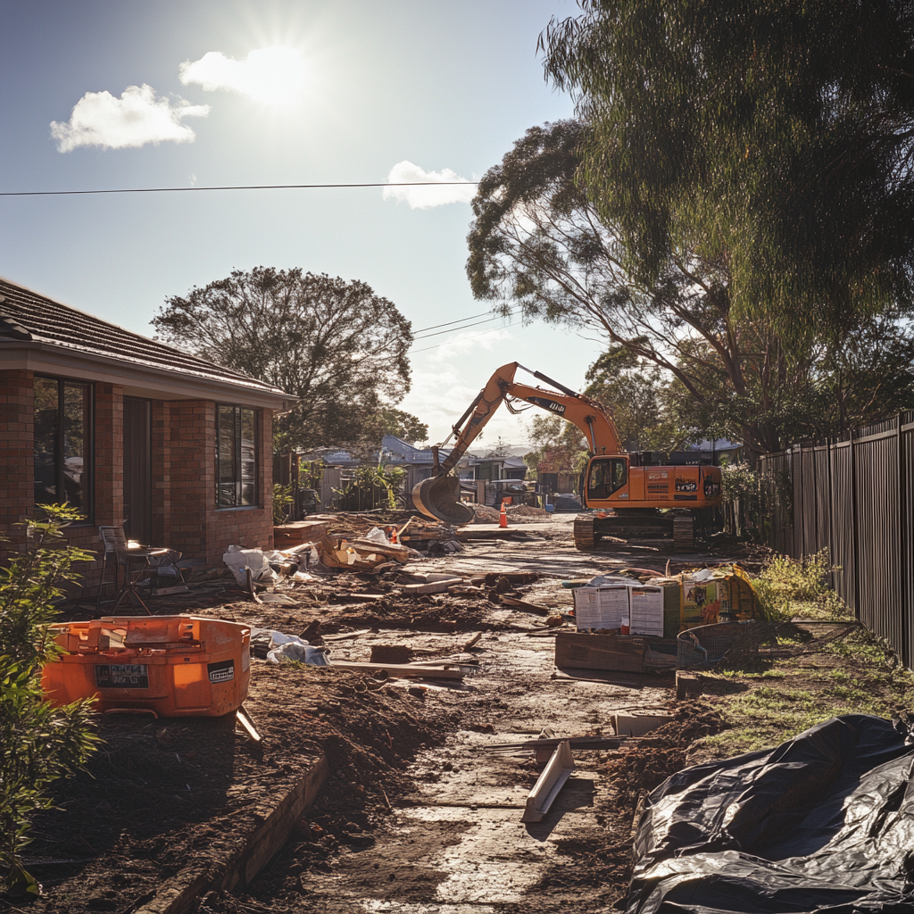 An Australian construction site and DIY renovation blend