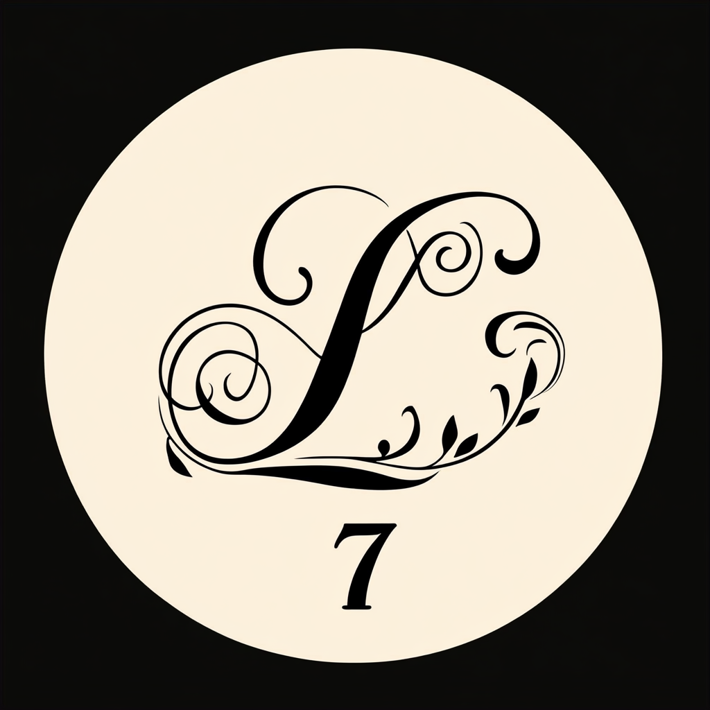 An Elegant Monogram Design featuring 'Lobenstein' and '7'